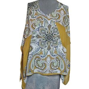 Karen Zambos Sheer Paisley Blouse Size Small